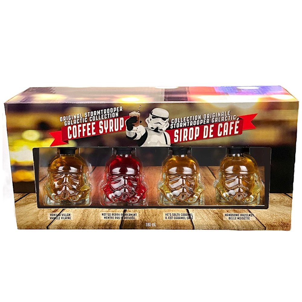 🆕 STORMTROOPER GALACTIC  COFFEE SYRUP  GLASS BOTTLES COLLECTION SET ~ STAR WARS